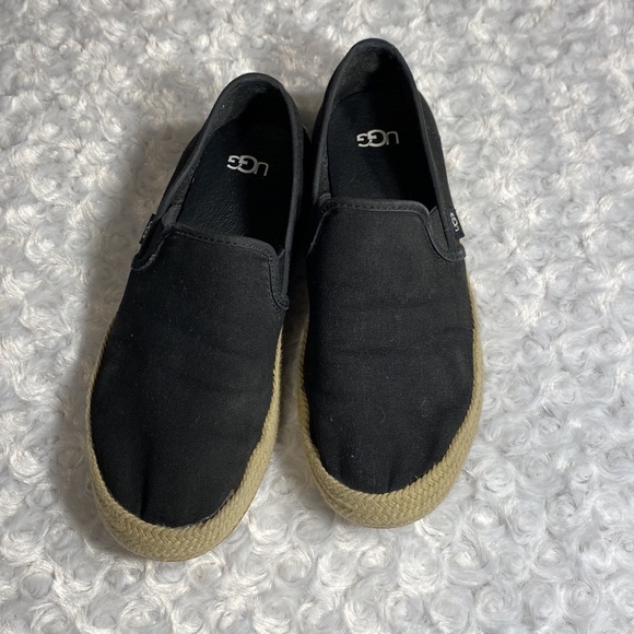 UGG slip on espadrilles black size 7 - Picture 4 of 9